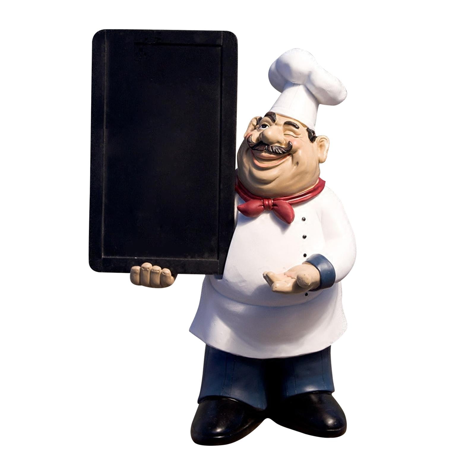TISHITA Chef Figurine Chef Sculpture Cute Ornament Chef Decor Statue