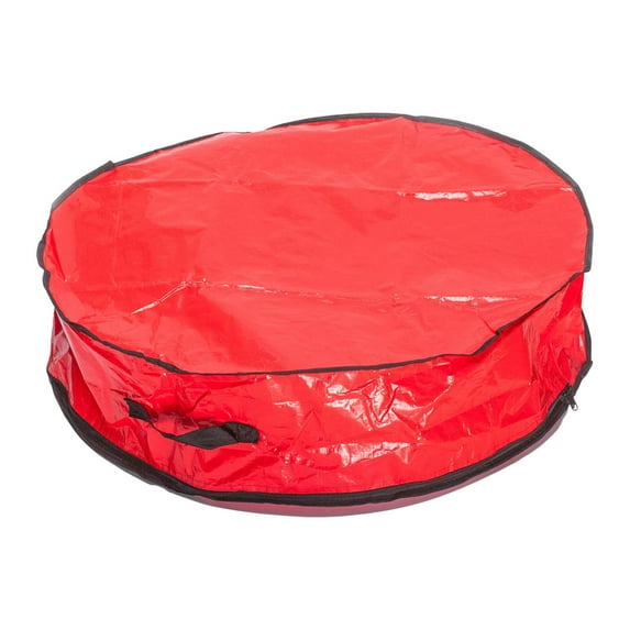 TISHITA Christmas Wreath Storage Bag Decoration Case Transparent Zippered Tear Resistant Dustproof Wreath Storage Holder