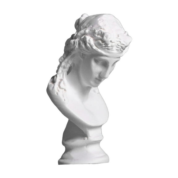TISHITA Classic Bust Statue Greek Sculpture Character Figurine Decor Resin Crafts for Sketch Practice Artist Nordic Style Ornament,White - Arias