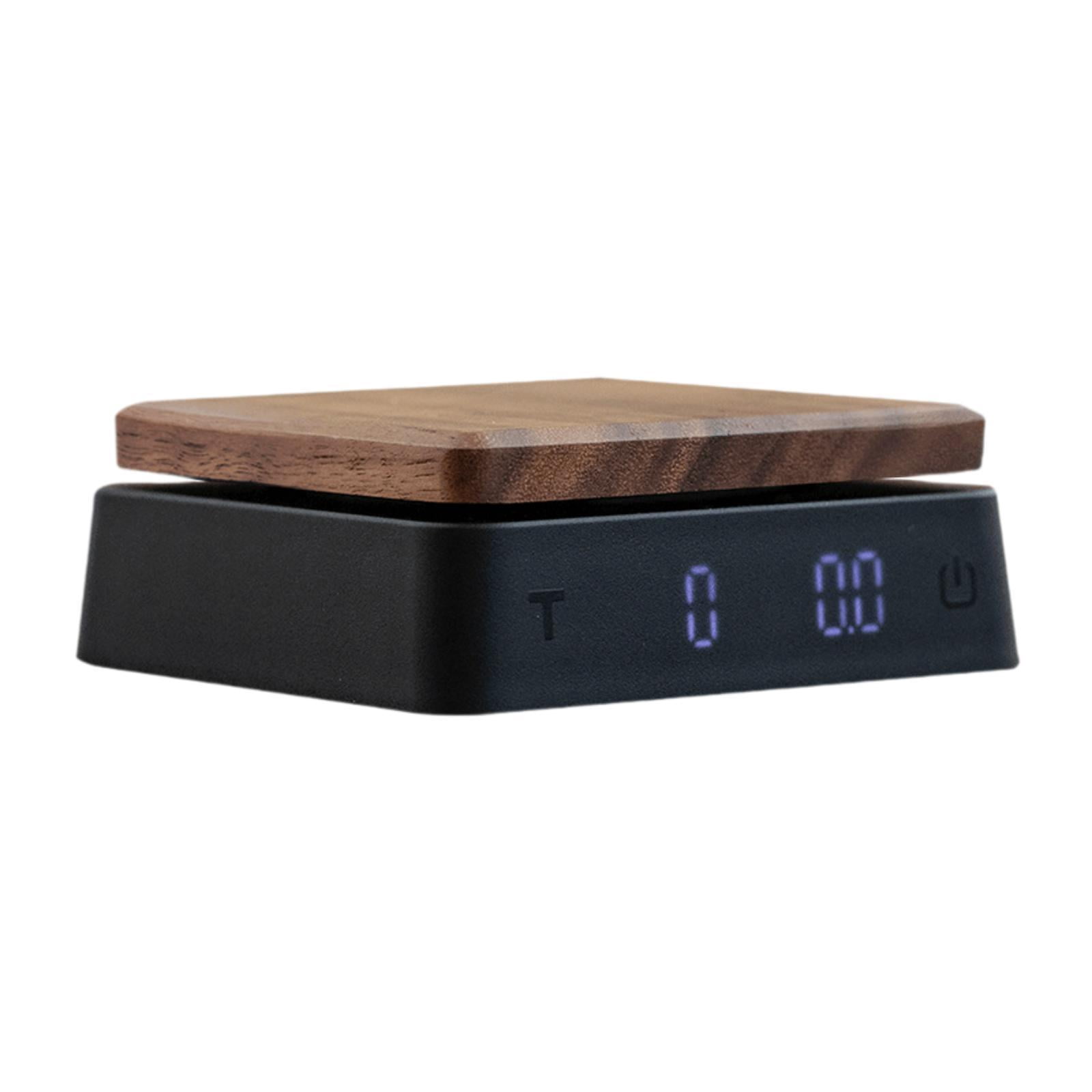 TISHITA Coffee Scale with Timer Electronic Weighing Scale Portable Save Space Compact Kitchen Coffee Scale Espresso Scale for Kitchen Black