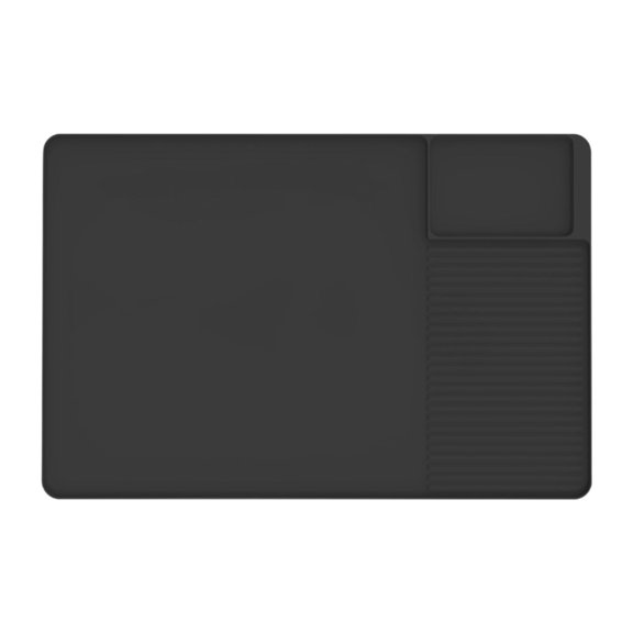 TISHITA Coffee Tamper Mat Coffee Bar Mat Silicone Quick Drying Non Slip Coffee Station Mat Tamper Pad for Coffee Shop Kitchen Counter Black