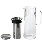 TISHITA Cold Brew Coffee Maker Glass Carafe Airtight Lid Tea Infuser Wide Mouth Large Capacity Sturdy Glass Suitable for Shared Moments Home Guest Gatherings 1400ml