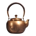 thumbnail image 1 of TISHITA Copper Teapot Boiling Water Pot Retro Handmade Kung Fu Teapot Hot Water Kettle Coffee Pot for Tea Office Camping Kitchen Home Pattern, 1 of 8