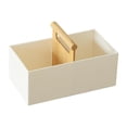 thumbnail image 1 of TISHITA Countertop Organizer,Desktop Storage Box,,Bathroom Kitchen Counter Organizer with Wooden Handle for Entryways Desktop White, 1 of 8