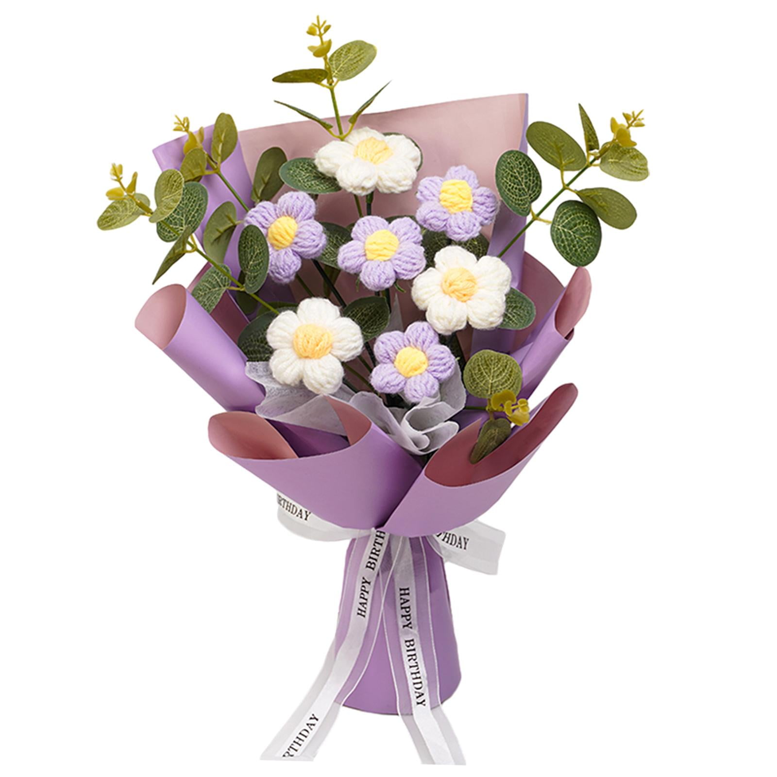TISHITA Crochet Flower Bouquet Already Made Knitted Flowers Mother