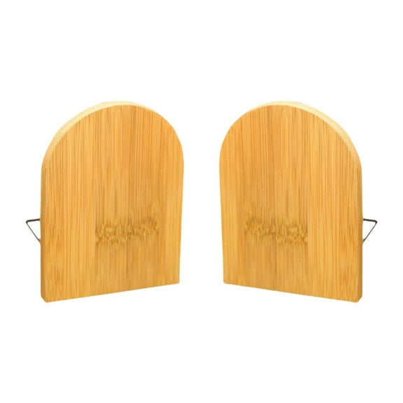 TISHITA Decorative Bookends Book Ends Bamboo Home Decoration Nonskid Book Holder Book Stoppers for Study Living Room Bookshelf Office L