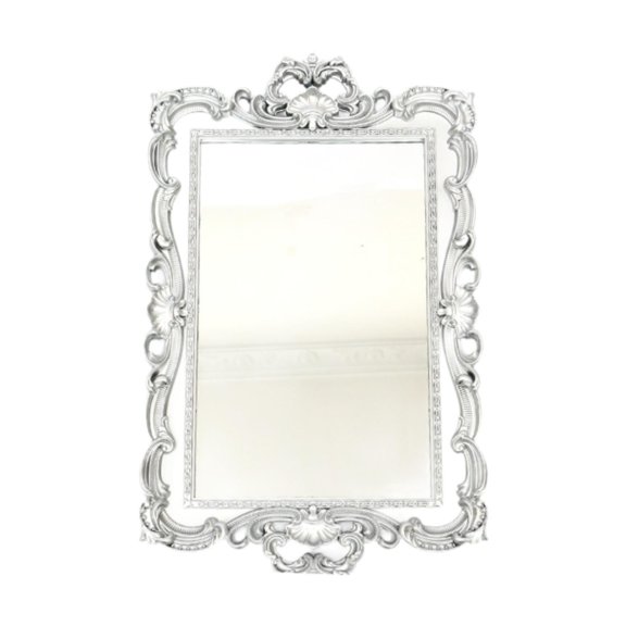 TISHITA Decorative Mirror Tray Serving Tray Table Decoration Makeup Storage Organizer,Antique Mirror,Retro Makeup Mirror for Bathroom