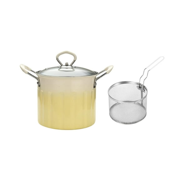 TISHITA Deep Fryer Pot with Handle 3L Kitchen Multipurpose Tempura Frying Pot for Kitchen Cooking Restaurant Chips Fried Chicken Legs