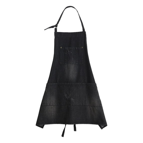 TISHITA Denim Apron Tall Bib Apron Washable Work Apron Kitchens Chef Apron for Potters Crafting Gardener Artists Modeling Ceramic Clay D