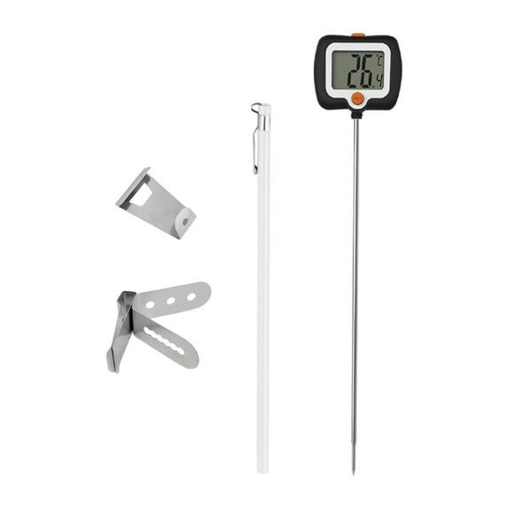 TISHITA Digital Meat Insert Thermometer Cooking Food Thermometer Waterproof Griddle Accessories Instant Read Long for Beef Oven black