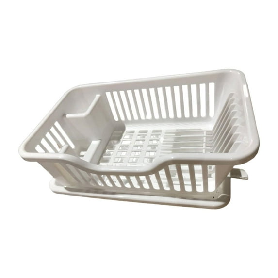TISHITA Dish Drying Rack Lightweight Storage Shelf for Dishes for Countertop Cabinet White
