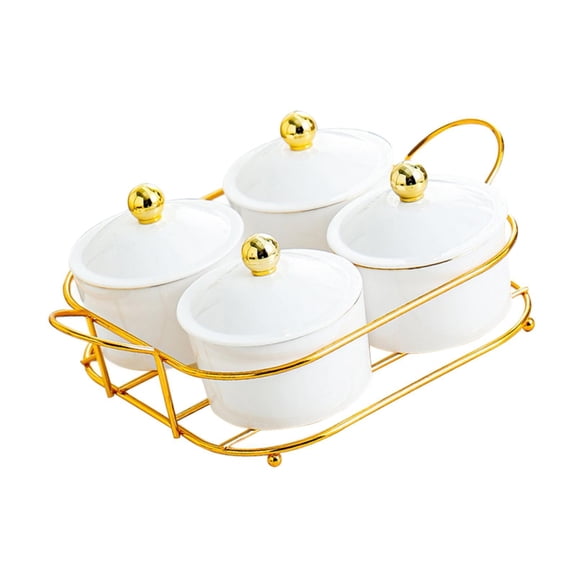 TISHITA Divided Dried Fruit Plate Appetizer Serving Tray with Tray Snacks Dish Divided Serving Tray with Lids for Room 4 Grids