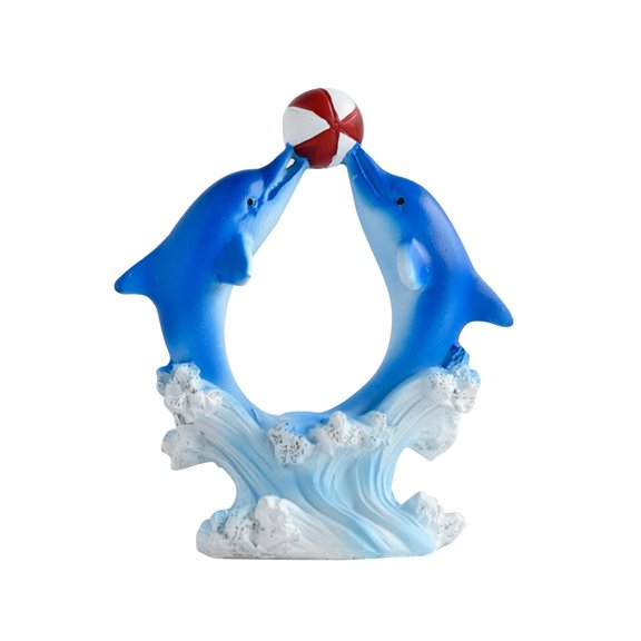 TISHITA Dolphin Statue Figurine Collectible Decorations Desk Cake Topper Resin Figure Sea Animal Sculpture for Cabinet Office Bedroom B