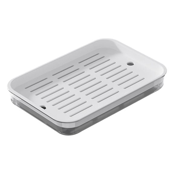 TISHITA Drain Tray Fruit Drainage Plate Large Lightweight Tea Set Drain Board Kitchen Organizer for Restaurant Living Room Countertop White