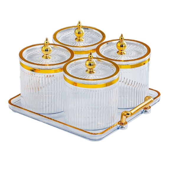 TISHITA Dried Fruit Plate Appetizer Plate Food Storage Box Containers Fruit Bowl Storage Jar Airtight Tank for Holiday Home Candy Nut clear