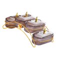 thumbnail image 1 of TISHITA Dried Fruit Salad Plate with Lid Nuts Platter for Cookies Dried Fruits Snack Dark Gray, 1 of 8