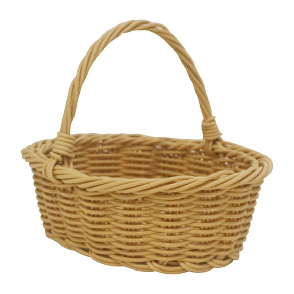 TISHITA Easter Basket Easter Candy Storage Basket Decorative Centerpiece Empty Picnic Basket Woven Basket for Candy Gifts Celebration