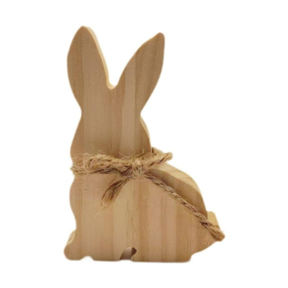 TISHITA Easter Table Decoration Centerpieces Bow Decorative Office Wooden Bunny Sign C