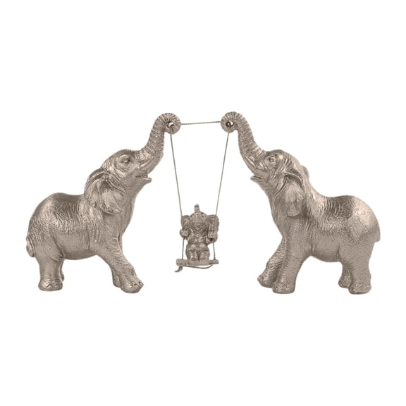 TISHITA Elephant Statue Desktop Decoration Ornament Artwork Resin Figurine Animal Sculpture for Office Home Bedroom Shelf Living Room B