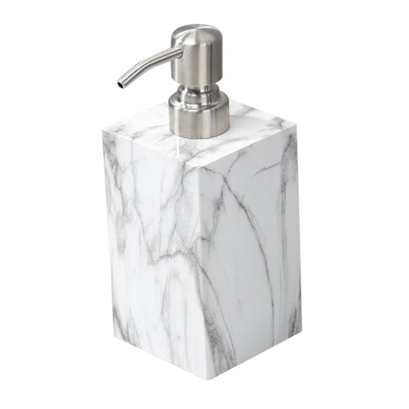 TISHITA Empty Body Wash Dispenser Marble Texture Manual Soap Dispenser 500ml Resin Pump Soap Container for Laundry Room Hotel Kitchen white rim texture