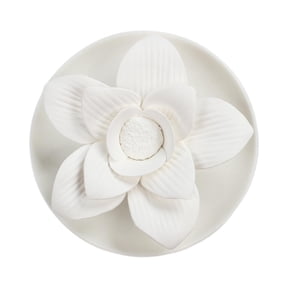 TISHITA Essential Oil Diffuser Porcelain Flower Aroma Diffuser Waterless Diffuser for Travel Hotel Valentine's Day Women Men Birth A