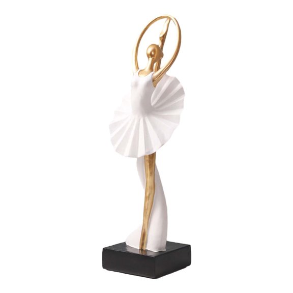 TISHITA Figurine Ballet Dancer Sculpture Collection Fashion Resin Character Statue for Bookcase Home Office Decor Gift C