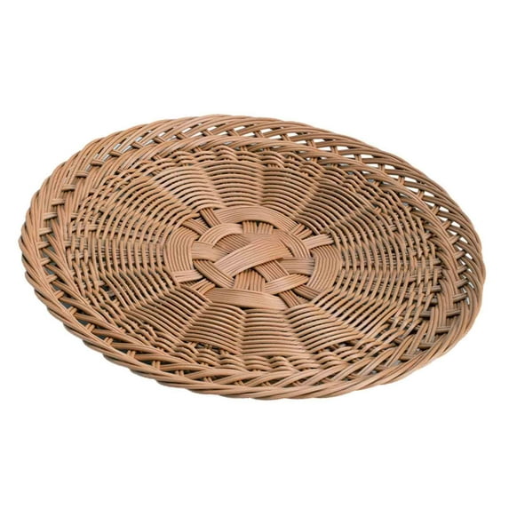 TISHITA Food Storage Basket Serving Baskets Snack Cookie Plate Round Woven Bread Basket Handwoven Basket for Candy Vegetables Kitchen L