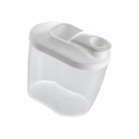 TISHITA Food Storage Container with Lid Airtight Dustproof Portable Multifunctional Kitchen and Pantry Organizer for Grain Spaghetti Nuts White Small