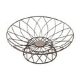 thumbnail image 1 of TISHITA Fruit Basket Wrought Iron Fruit Stand Large Capacity Fruit Vegetable Holder Storage Basket for Kitchen Restaurant Bread Snack Brown L, 1 of 8