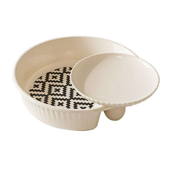TISHITA Fruit Bowl Dried Fruit Tray Candy Bowl Home Decor Multiuse Serving Bowls Nut and Candy Serving Tray for Party Dessert Cookies White