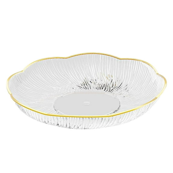 TISHITA Fruit Plate Fruit Bowl Multifunctional Round Decorative Dessert Plate Serving Platter for Countertop Birthday Graduation Home S White