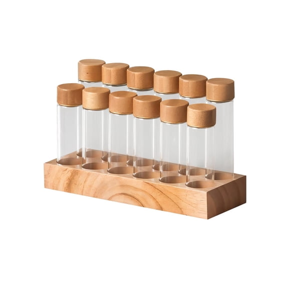 TISHITA Glass Test Tubes Single Dose Coffee Bean Storage Tubes for Countertop Pantry 6 high and low glass