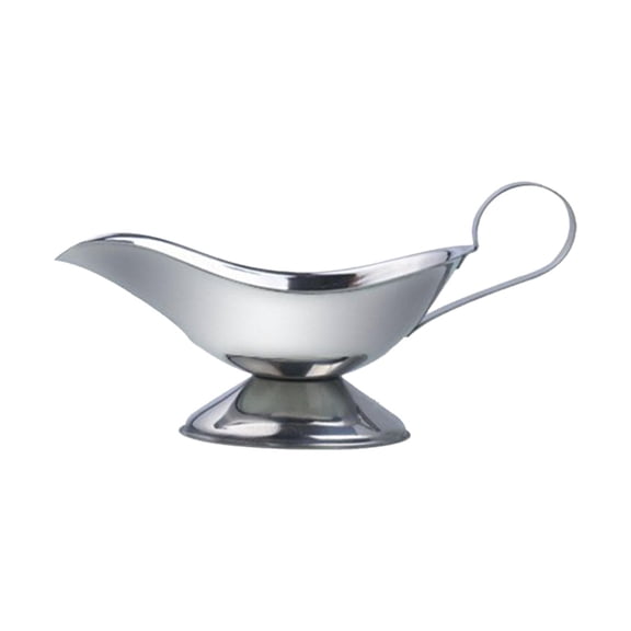 TISHITA Gravy Boat Syrup Jar with Handle Gravy Serving Dish with Handle Sauce Pourer Saucier for Party Kitchen Dining Picnic Cooking 14cmx5.3cm