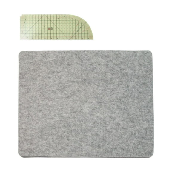 TISHITA Ironing Mat, Felt Ironing Board Mat, Hot Ironing Ruler, Table Top, Compact Size, Quilt Ironing Pad, Pressing Mat for Cutting And Sewing Set C
