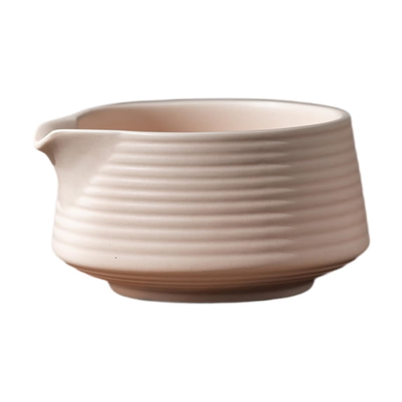 TISHITA Japanese Matcha Bowl Matcha Cup Gift Tea Bowl 500ml Portable Handmade Matcha Ceremony with Pouring Spout for Tea Room Kitchen Pink