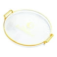 thumbnail image 1 of TISHITA Jewelry Storage Tray Bathroom Vanity Tray with Handle Coffee Table Tray Food Dessert Serving Tray for Party Table Centerpiece Clear, 1 of 8