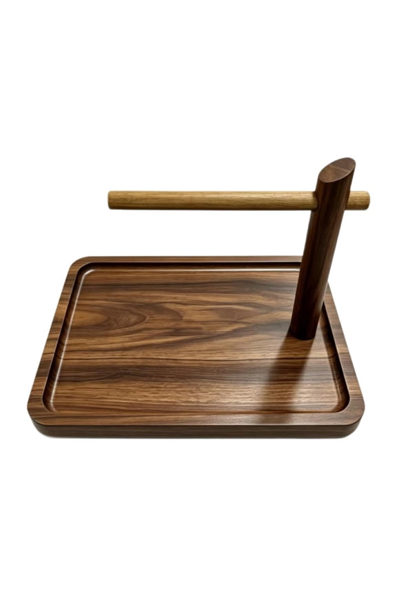 Key Holder Tray Jewelry Display Stand with Wood Construction Stable Organizer Base and Versatile Hanging Rack Suitable for Home Office Hallway Desktop