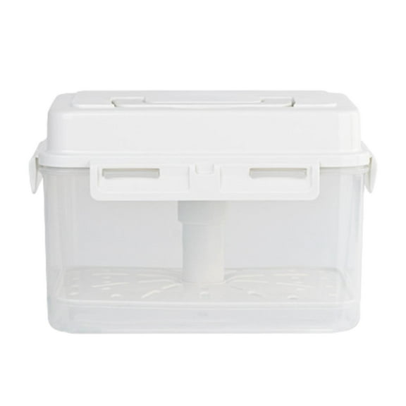 TISHITA Kimchi Container Fresh Keeping Box with Press Plate Rectangle Pickle Jar Food Storage Box for Fridge Office Refrigerator Work 4L Pickle Jar