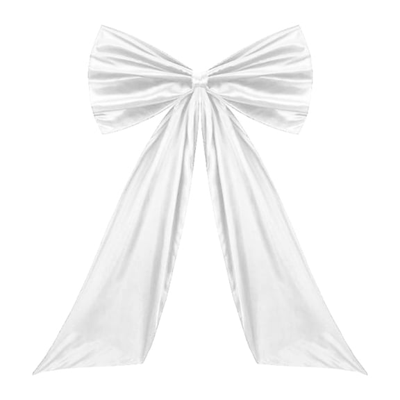 TISHITA Large Bow Decor Backdrop Large Giant Ribbon Tie for Party Christmas Birthday White