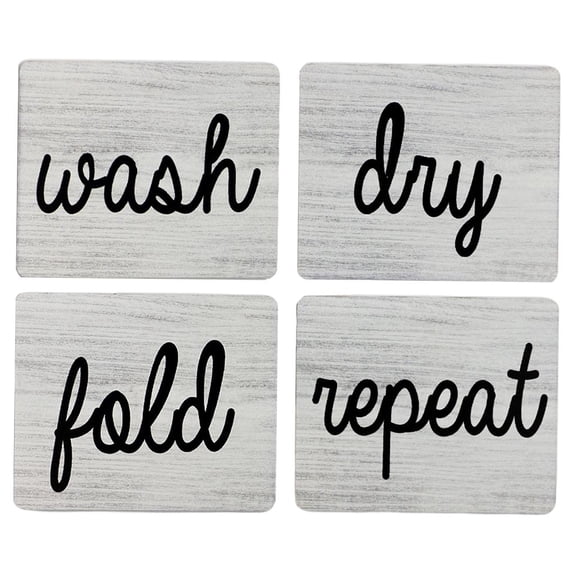 TISHITA Laundry Sign - Farmhouse Wooden Plaques Symbol Guide Decorative Signs for Home Pantry - Wall Decoration for Living Room, Washing Clothes,Laundrette