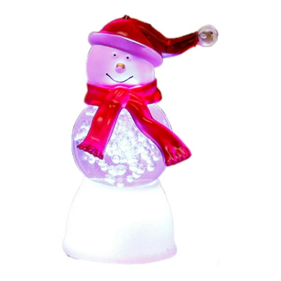 TISHITA Lighted Christmas Figurine Desktop Ornament Decorative Statue Christmas Table Decoration for Indoor Festival Office Fireplace Snowman