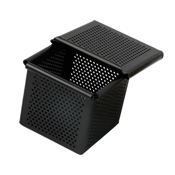 TISHITA Loaf Pan Dessert Tin Prevent over Expansion Baking Tool with Lid Dish Easy Clean Perforated Puff Pastry Baking Tray Toast Box 7cmx7cmx7cm