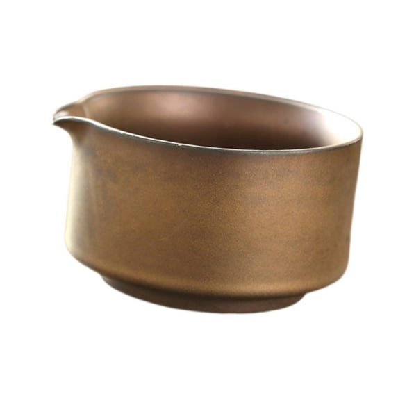 TISHITA Matcha Bowl Handcrafted Matcha Accessories for Whisking Matcha Traditional Porcelain Tea Bowl for Japanese Matcha Preparation Bronze