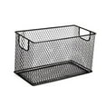 thumbnail image 1 of TISHITA Mesh Wire Storage Basket CD Storage Box Container Office Desk Basket Mesh Open Storage Bin, for Bathroom Pantry Home Cabinets Black, 1 of 8