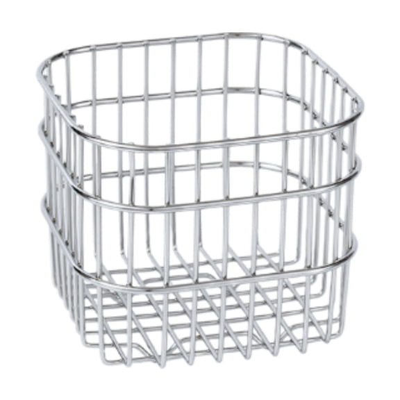 TISHITA Metal Wire Storage Basket Metal Organizer Bin Dish Drainer Lightweight Iron Storage Box Storage Frame for Home 13.2x13.2x10.2cm