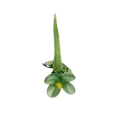 TISHITA Mini Glass Flower Artificial Flower Creative Collectible Decoration Floral Figurine for Mom Wife Party Room
