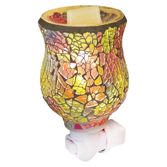 TISHITA Mosaic Night Light Usplug Creative Decoration Electric Melter Diffuser Warmer Scent Beautiful melt Warmer Lamp for office and home Kitchen , B B