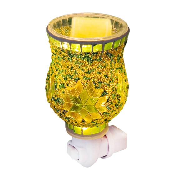 TISHITA Mosaic Night Light Usplug Creative Decoration Electric Melter Diffuser Warmer Scent Beautiful melt Warmer Lamp for office and home Kitchen , D D