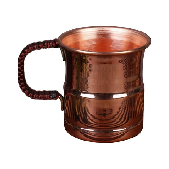 TISHITA Mug Copper Cup Beer Cup with Handle Tableware Hammered Cup Water Cup Handcrafted for Party Bar Holiday Decor 400ML