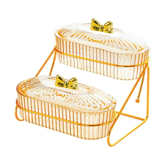 TISHITA Multi Layer Food Serving Tray Serving Platter Dinnerware Multiuse Party Supplies Food Storage Container for Appetizer Dessert 17.5cmx19.5cmx19cm